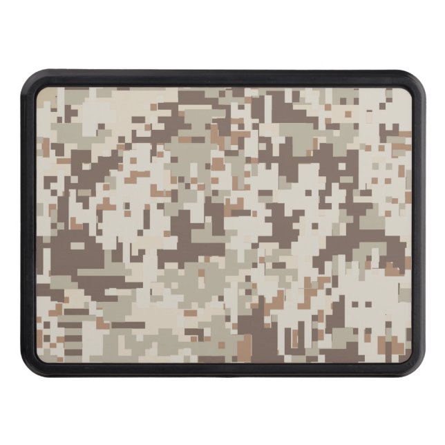 Desert Style Digital pixel beige Camouflage Tow Hitch Cover (Front)