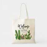 Desert Succulent Cactus Wedding Welcome Bag<br><div class="desc">Edit the destination,  names & date on this welcome bag for the perfect way to greet guests at your destination wedding!</div>