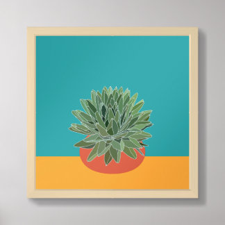 Desert Succulent in Pot Framed Art