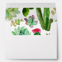 Desert Succulent Matching Envelope