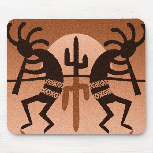 Desert Sun Cactus Kokopelli Southwest Design Mouse Pad