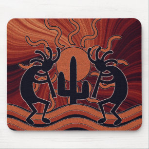 Desert Sun Cactus Kokopelli Southwest Mouse Pad