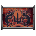 Desert Sun Cactus Kokopelli Southwestern Design Serving Tray