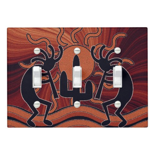 Desert Sun Cactus Southwest Kokopelli Light Switch Cover