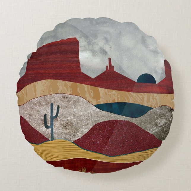 Desert Sunrise Round Pillow (Front)