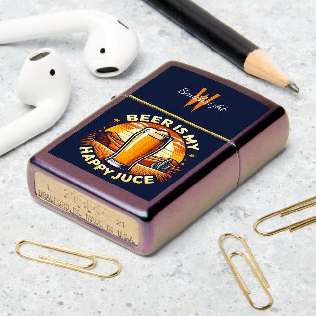 Desert Sunset Beer Bliss Zippo Lighter (On Table 2)