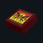 Desert Sunset Cactus Tribal  Southwest Kokopelli Jewelry Box<br><div class="desc">Southwest Kokopelli design ceramic tile keepsake box. For more southwest ceramic tiles boxes and more Kokopelli home decor visit the rest of this shop!</div>