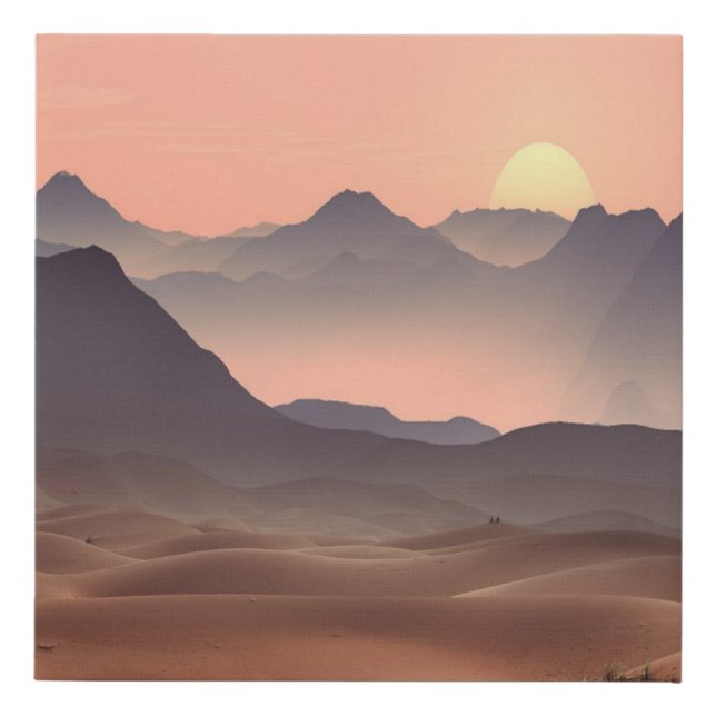 Desert Sunset ~ Faux Wrapped Canvas Print (Front)