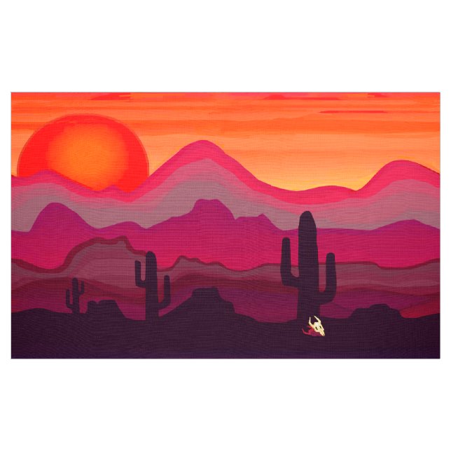 Desert Sunset in my Backyard Fabric (Yard)