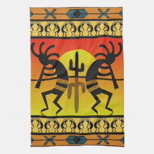 Desert Sunset Kokopelli Southwest Towel
