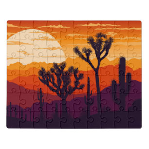 Desert sunset landscape jigsaw puzzle
