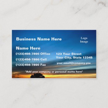 Desert Sunset Near Historic Route 66 Business Card by Scotts_Barn at Zazzle