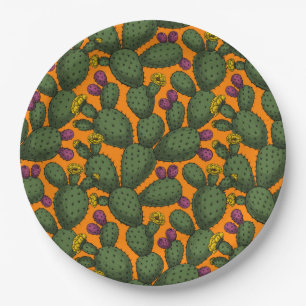 Desert sunset paper plates
