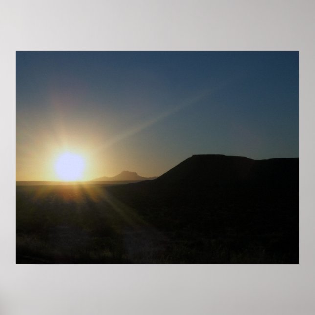 desert sunset. poster (Front)
