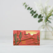 Desert Sunset Red Rock Business Card (Standing Front)