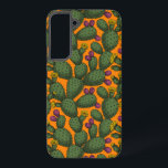 Desert sunset samsung galaxy s22  case<br><div class="desc">I'd drawn opuntia cactus in my sketchbook,  then redrew and colored them in Illustrator to make a pattern.</div>