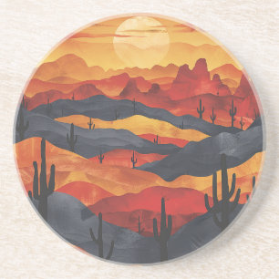 Desert Sunset Sandstone Coaster