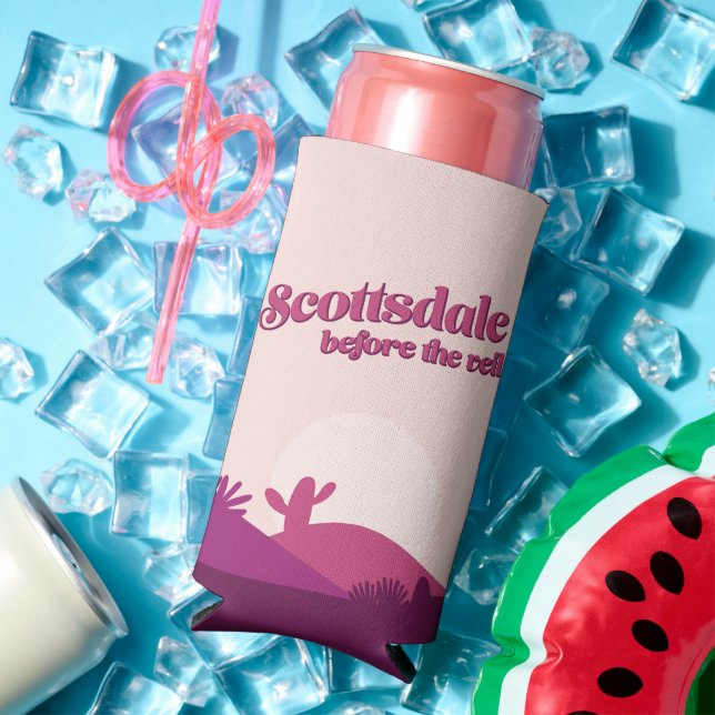 Desert Sunset Scottsdale Bachelorette Seltzer Can Cooler (In Situ Summer)