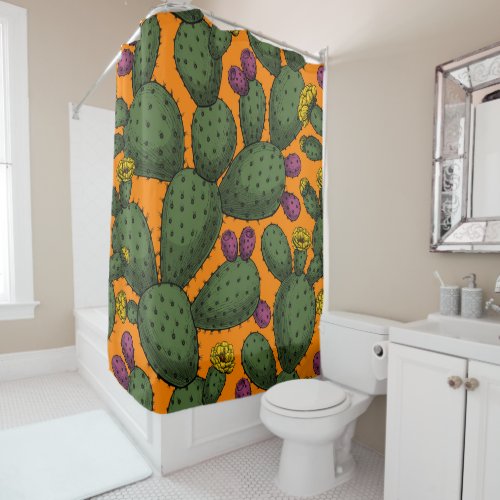 Desert sunset shower curtain