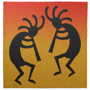 Desert Sunset Southwest Kokopelli Napkin
