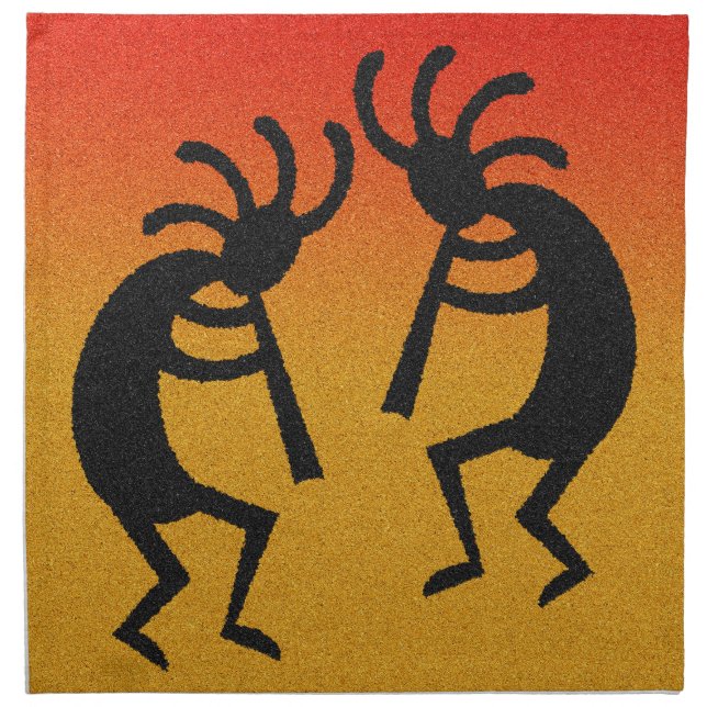 Desert Sunset Southwest Kokopelli Napkin (Front)