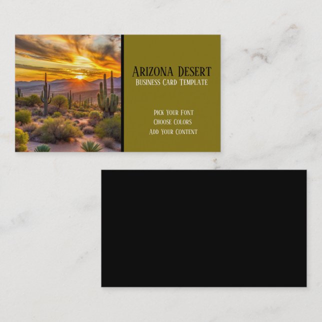 Desert Sunset Southwestern Business Card (Front/Back)
