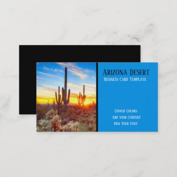 Desert Sunset Southwestern Business Card by businesscardslogos at Zazzle