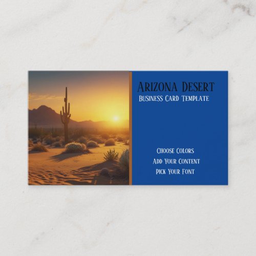 Desert Sunset Southwestern Business Card