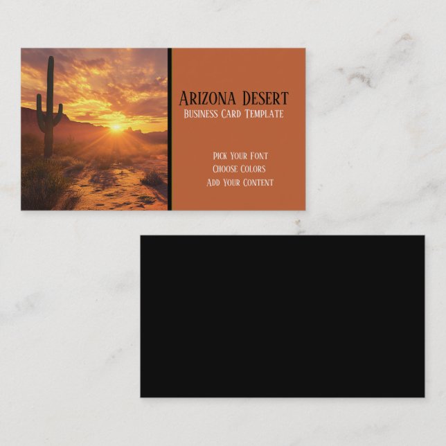 Desert Sunset Southwestern Business Card (Front/Back)