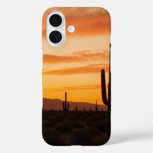 Desert Sunset Stripes iPhone 16 Case
