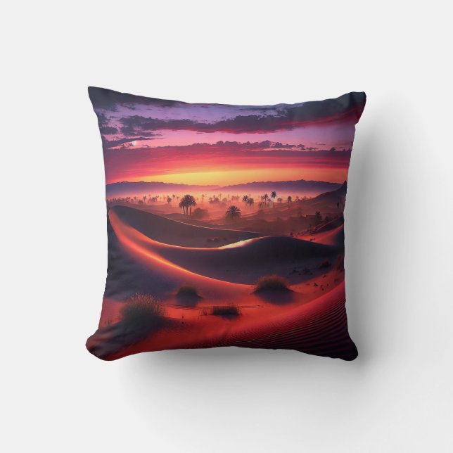 Desert Sunset Throw Pillow (Front)