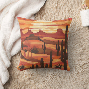 Desert Sunset Throw Pillow