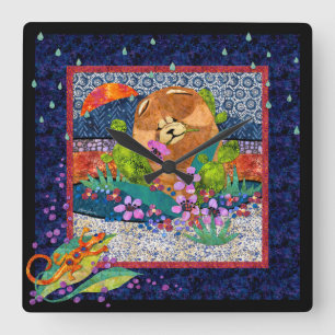 DESERT SUNSHOWER Chow wall clock
