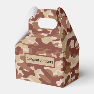 Desert Tan Camo Favor Boxes