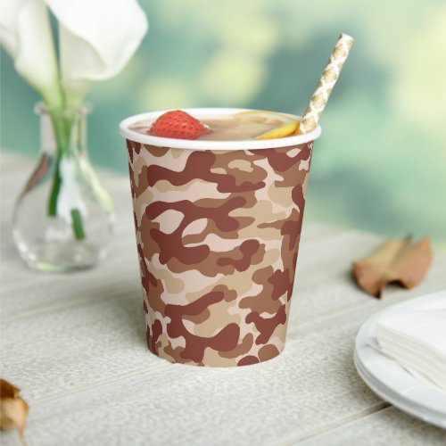 Desert Tan Camo  Paper Cups