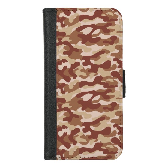 Desert Tan Camouflage  iPhone Wallet Case (Front)