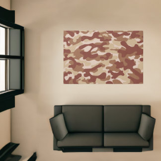 Desert Tan Camouflage Pattern  Rug
