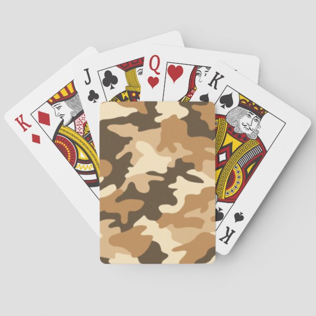 Desert Tan Camouflage Poker Cards (Back)