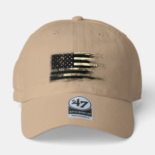 DESERT TAN INDUSTRIAL STYLE AMERICAN FLAG 47 BRAND HAT