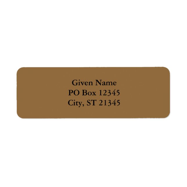 Desert Tan Label (Front)