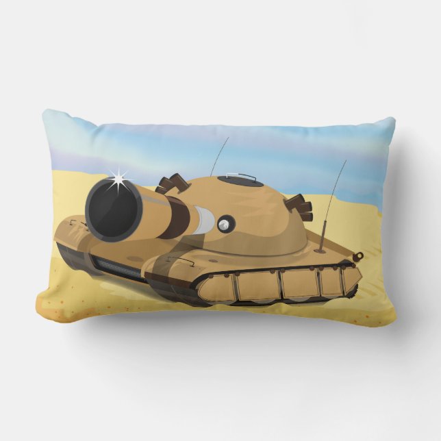 Desert Tank Lumbar Pillow (Front)