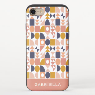 Desert Terracotta Geometric Pattern Personalized iPhone 8/7 Slider Case