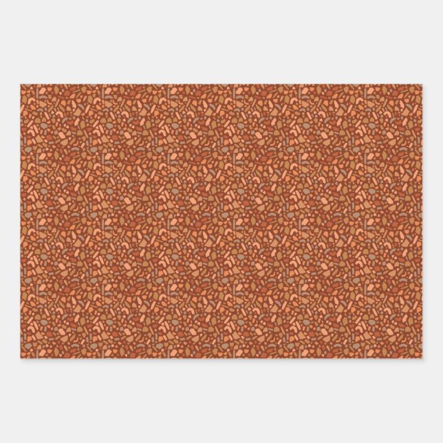 Desert Terrazzo by Ehpopoki Wrapping Paper Sheets (Front)