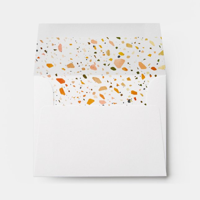 Desert Terrazzo Wedding R.S.V.P. Envelope (Back (Bottom))
