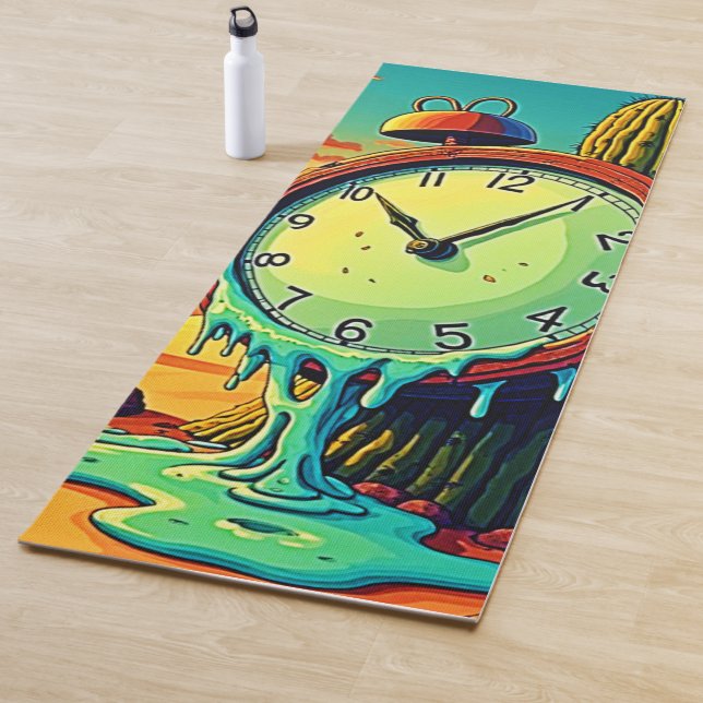 Desert Time Melts Away Clock Yoga Mat (In Situ)