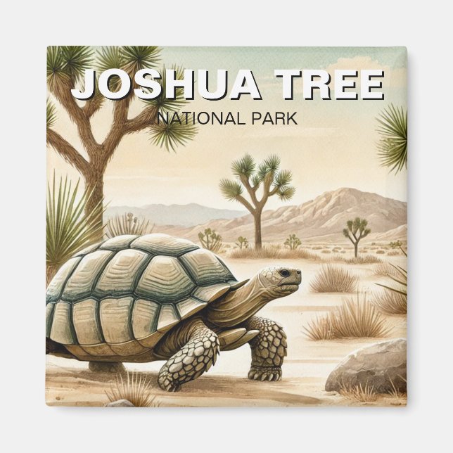 Desert Tortoise in Joshua Tree National Park Magnet (Front)
