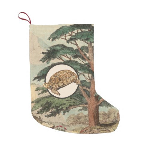 Desert Tortoise In Natural Habitat Illustration Small Christmas Stocking