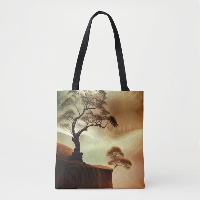Desert trees landscape tote bag (Front)