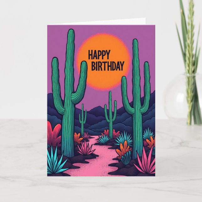Desert Twilight Birthday Card (Front)