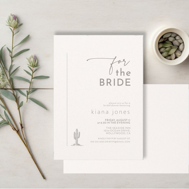Desert Vibes Bridal Shower Ivory ID1019 Invitation (Creator Uploaded)